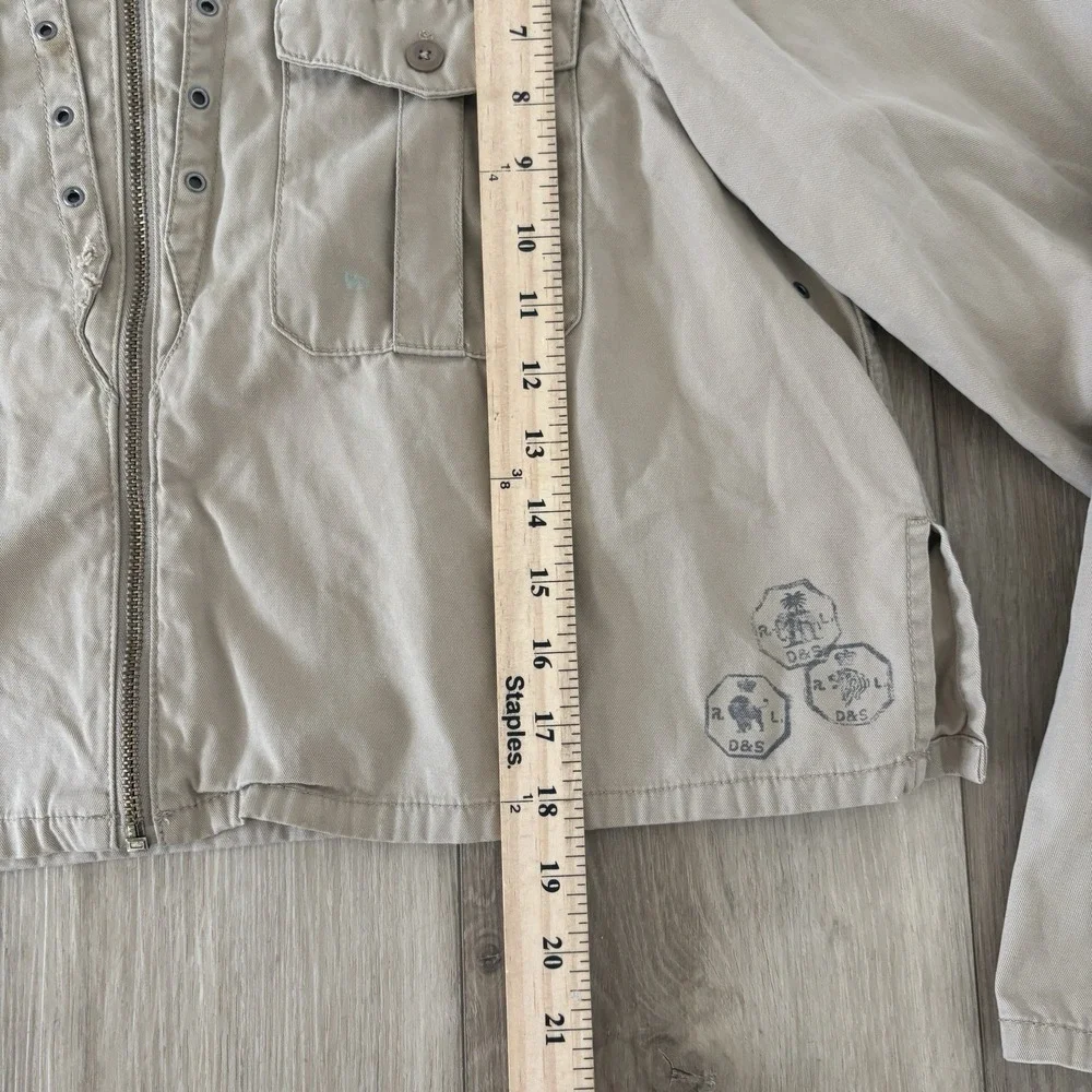 Denim Supply Ralph Lauren Jacket Women M Beige Canvas Guide Outdoor Cargo Hiking